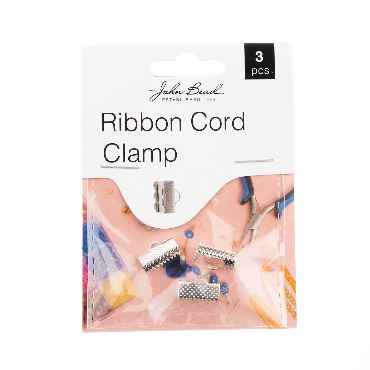 John Bead Must Have Findings 13mm Ribbon Cord Clamps, 3ct.